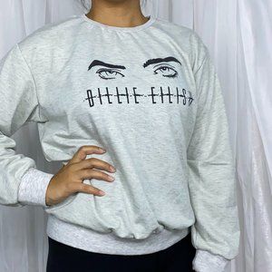 Grey Billie Eilish Crewneck Sweater